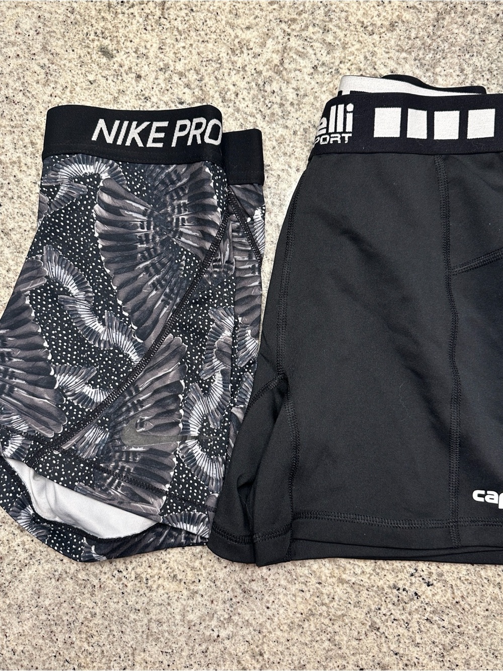 Nike Dri-FIT Compression Shorts - Black and Gray and Capelli in black bundle